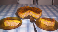 Torta de frango com creme de cenoura