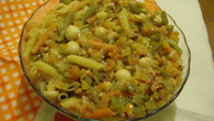 Macarrão ao molho de leite de coco