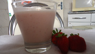 Smoothie de banana e morango