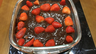 Delícia de chocolate e morangos