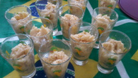 Doce de coco com abacaxi
