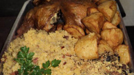 Frango à moda caipira ,com batatas e arroz
