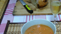 Sopa de camarão com tambaqui
