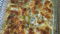 Gratinado de batata e brócolis