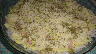 Arroz com presunto e requeijão cremoso