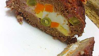 Rocambole de carne moída recheado