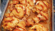 Frango na cerveja com bacon
