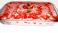 Pavê de chocolate com morango