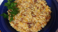 Risoto de carne seca com abóbora