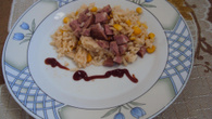 Arroz com calabresa