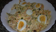 Salada de macarrão com frango