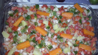 Filé de peixe com batatas ao forno