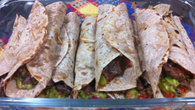 Burritos com Guacamole e Carne