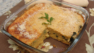 Torta de macarrão com espinafre da Abima