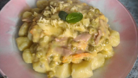 Nhoque ao molho de cenoura