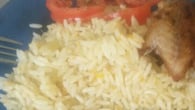 Arroz refogado com cenoura e batatinha