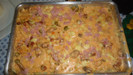 macarrão com calabresa e bacon ao molho branco