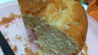 Bolo de tapioca com goma hidratada