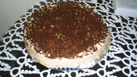 Torta cremosa de banana com chocolate