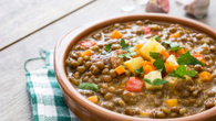 Lentilha com linguiça