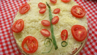 Torta de tomate e arroz