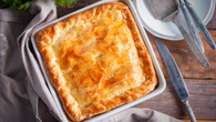 Torta de batata com frango cremoso