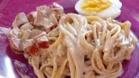 Macarrão com molho de creme de leite