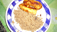 Farofa doce com banana frita