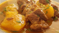 Carne com mandioca