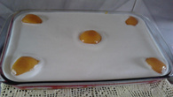 Creme com pêssego e gelatina