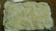 Batata gratinada com atum