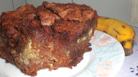 Torta de banana com chocolate