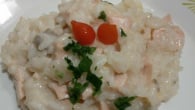 Risoto de salmão à moda do chef