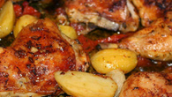Frango assado no forno