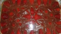 Torta de bolachas e morango
