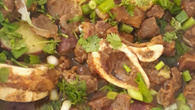 Carne cozida com legumes