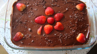 Mousse de bombom de morango