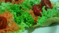 Cesta de parmesão para saladas