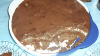 Torta de bolachinha Maria de chocolate
