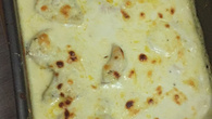 Filé de peixe ao molho de queijos gratinado