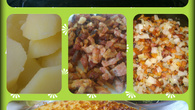 Batatas com bacon ao forno