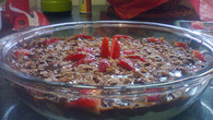 Delícia de morango com chocolate