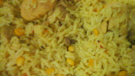 Arroz com frango na pressão