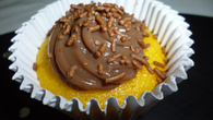 Cupcake de cenoura com chocolate