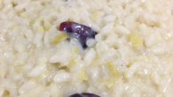 Risoto de limão siciliano com uvas