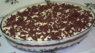 Pavê de uvas, chocolate e chantilly