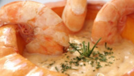 Sopa de creme de camarão