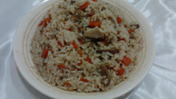 Arroz japonês com shiitake e verduras da vovó (sabor adocicado)