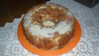 Bolo de laranja com calda de laranja e leite condensado