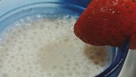 Smoothie de banana e morango com aveia
